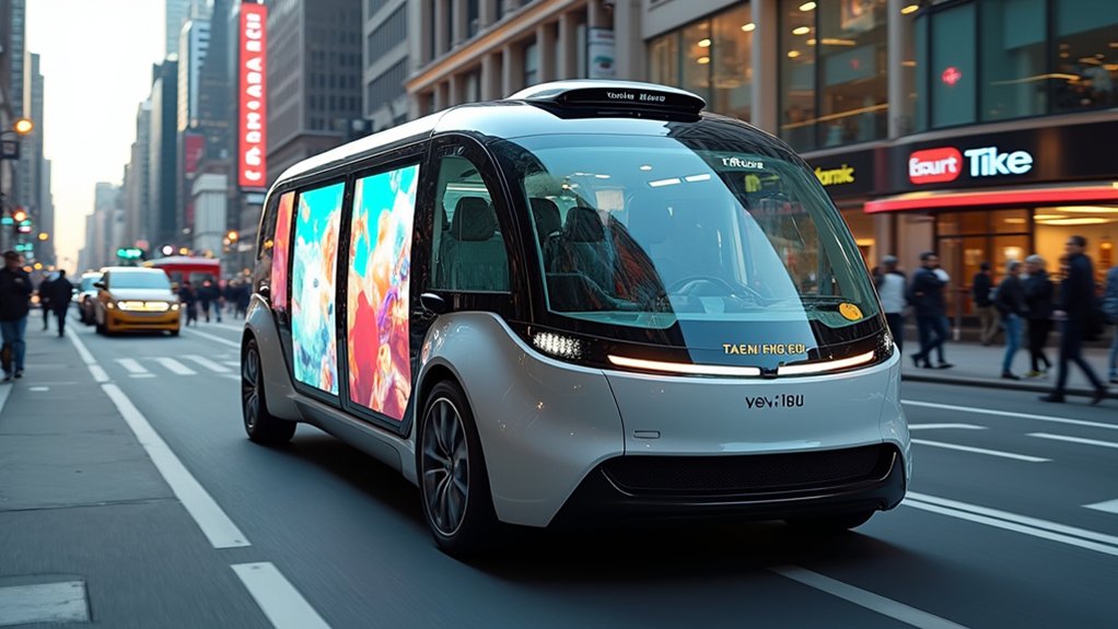 Autonomes Fahren Werbebildschirme